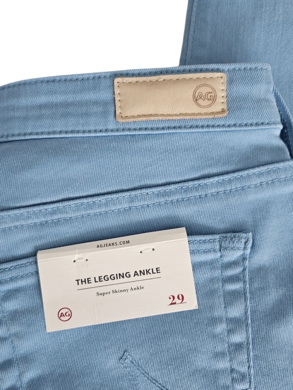 NWT AG Adriano Goldschmied Light Blue Sky Skinny Jeans Size 29 - Picture 2 of 10